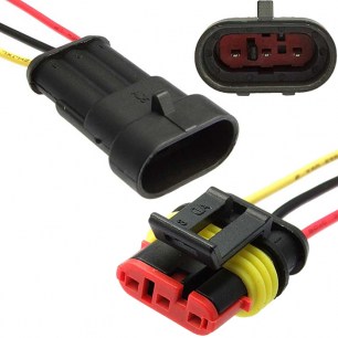 SuperSeal 1.5, 3PIN MF (18AWG 20cm) автомобильный соединитель фото