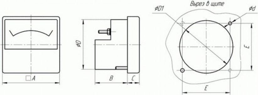 М42100 10-0-10МА приборы постоянного тока  даташит схема