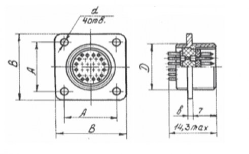 МР1-102-1-В *ОС* разъем  даташит схема