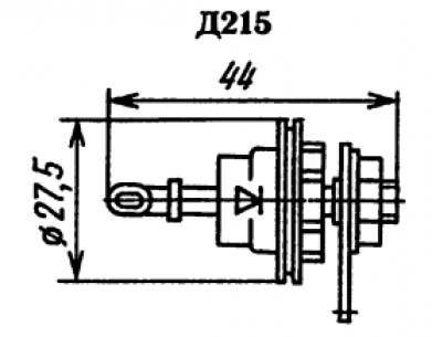 Д215Б низковольтный диод  даташит схема