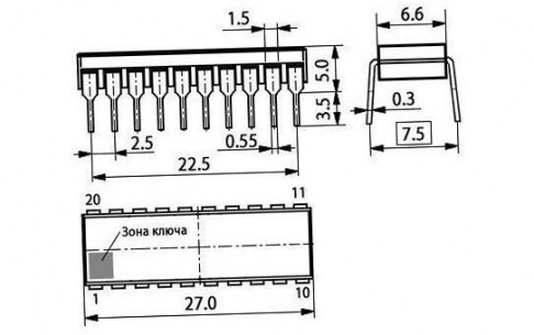 К555ИР22 микросхема  даташит схема