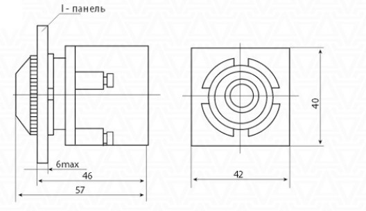 КЕ181 исп.5 (красная) переключатель кнопочный  даташит схема