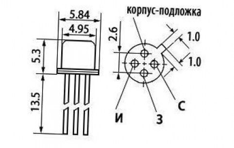 Транзисторы разные КП305И  даташит схема
