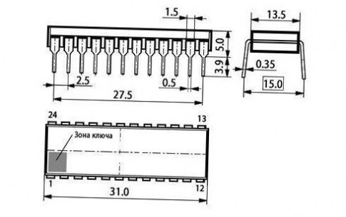 КР1601РР12 микросхема  даташит схема