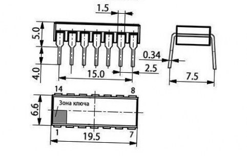 КР198НТ5А микросхема  даташит схема