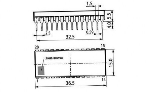 КР580ВГ18 микросхема  даташит схема