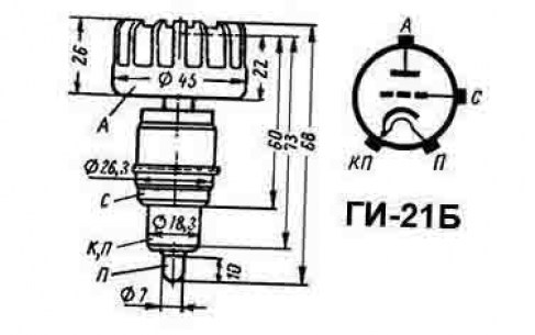 ГИ-21Б генераторные лампы  даташит схема
