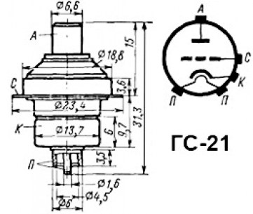 ГС-21 генераторные лампы  даташит схема