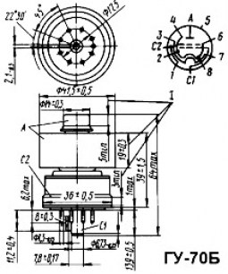 ГУ-70Б генераторные лампы  даташит схема