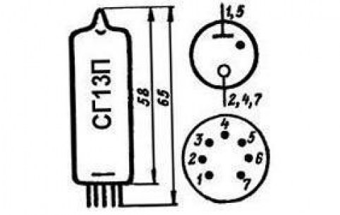 СГ-13П газоразрядные стабилитроны  даташит схема