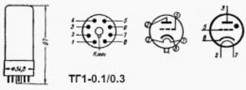 ТГ1-0.1/0.3 тиратрон  даташит схема