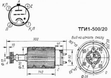 ТГИ1-500/20 тиратрон  даташит схема