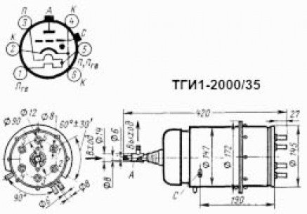 ТГИ1-2000/35 тиратрон  даташит схема