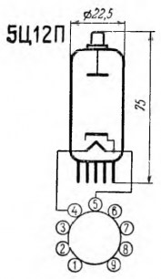 5Ц12П радиолампы  даташит схема