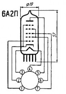 6А2П радиолампы  даташит схема