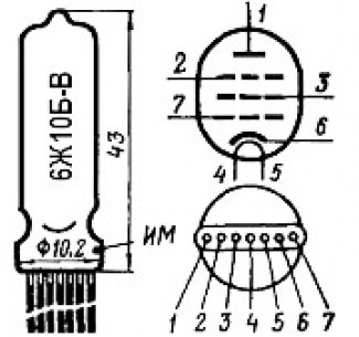 6Ж10Б-В радиолампы  даташит схема