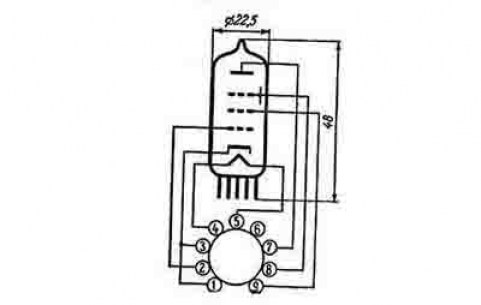 6Ж10П-ЕР радиолампы  схема фото
