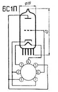 6С1П радиолампы  даташит схема
