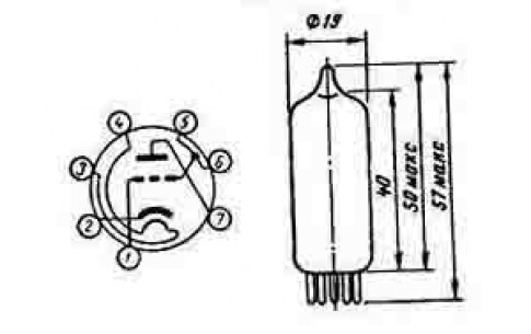 6С2П радиолампы  даташит схема