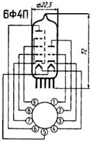 6Ф4П радиолампы  даташит схема