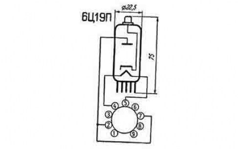 6Ц19П радиолампы  схема фото