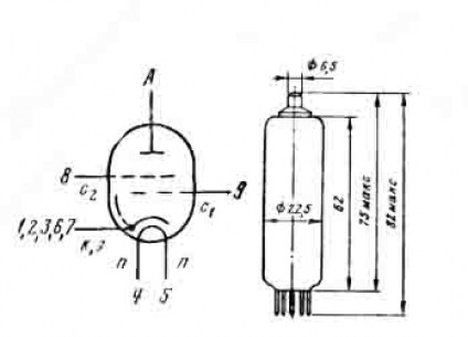 6Э15П радиолампы  схема фото