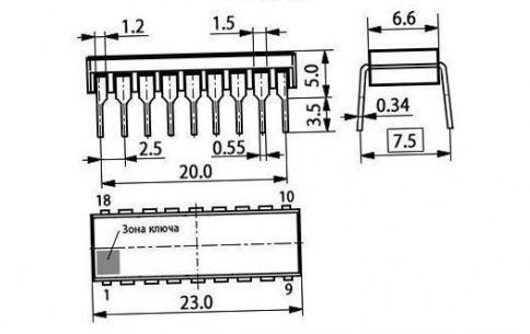 К1109КН1А микросхема  даташит схема