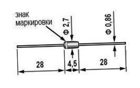 КС527А1 (стекло) диод стабилитрон  даташит схема