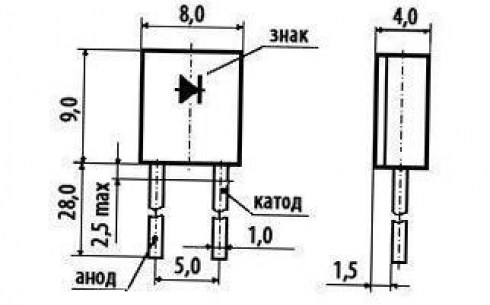 КД212Г низковольтный диод  даташит схема