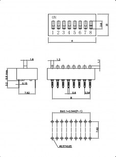 DS-02 (SWD1-2) dip переключатель RUICHI даташит схема