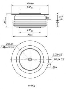 Т133-400-10 тиристор силовой  даташит схема