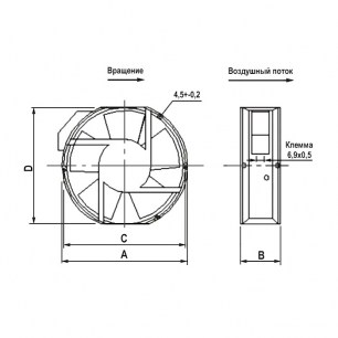 RQD 172X150X51MS 24VDC вентиляторы dc TIDAR даташит схема