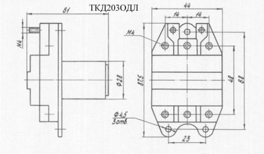 ТКД203ОДЛ контактор  даташит схема