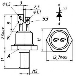 ТС112-10-1 тиристор силовой  схема фото