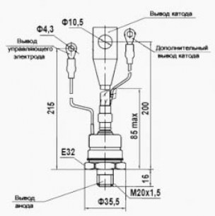 Т171-200-16 тиристор силовой  даташит схема