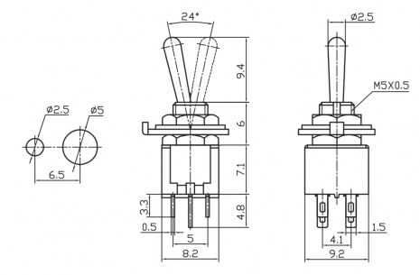 SMTS-202 on-on микротумблер RUICHI даташит схема