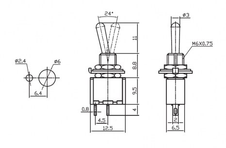 STM-101 on-off микротумблер  даташит схема