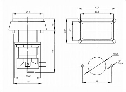 GMSI-3B-R no(nc)+nc(no) red gmsi кнопка RUICHI даташит схема