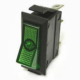 ASW-09-102 on-on зеленый клавишный переключатель