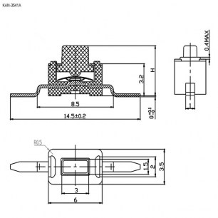 Тактовые кнопки KAN3541A-0431B 6x3.5x4.3mm SMD RUICHI даташит схема