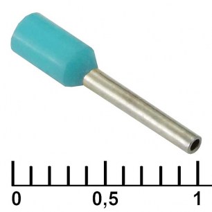 DN00308 turquoise (0.8x8mm) наконечники на кабель