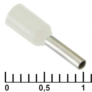 DN00706 white (1.2x6mm) наконечники на кабель