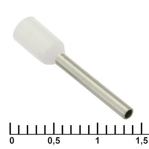 DN00712 white (1.2x12mm) наконечники на кабель