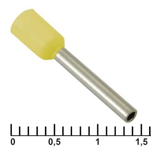 DN01012 yellow (1.4x12mm) наконечники на кабель