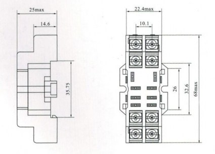 PTF08A-01 колодка для 13F-1(2) RUICHI даташит схема