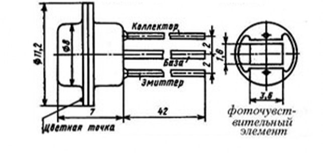 ФТГ-5 фототранзистор  даташит схема