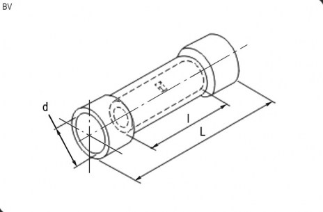 BV1 (0.5-1.5mm2) соединители проводов встык RUICHI даташит схема