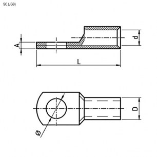 SC(JGB)-1.5-5.2 клеммы тип *o* неизолированные RUICHI даташит схема