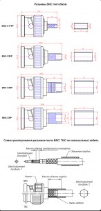 BNC-C58P высокочастотные разъемы RUICHI даташит схема