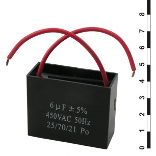 CBB61 6uF 450V (SAIFU) конденсатор пусковой